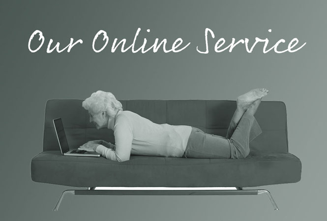 Accessing your account online A customer on a laptop navigating an easy to use, simple and modern Online Service for managing their savings account and mortgage.