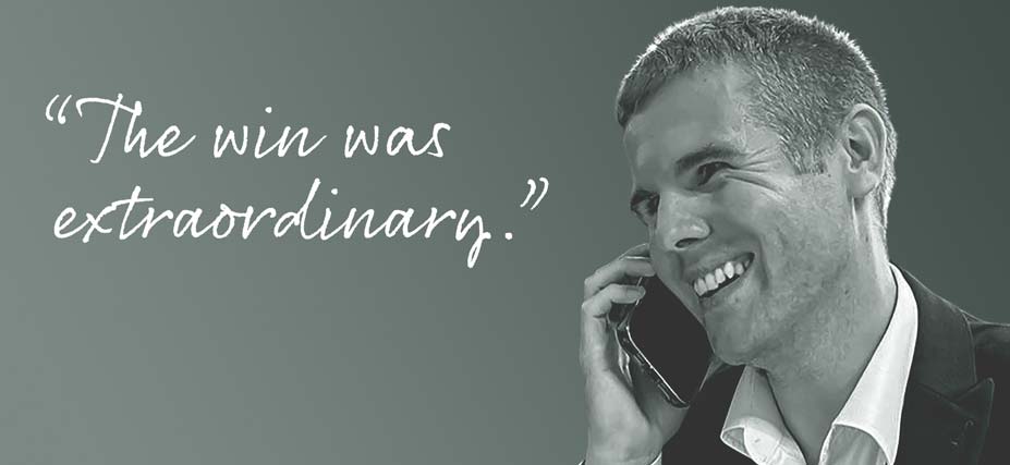 Image of customer on the phone