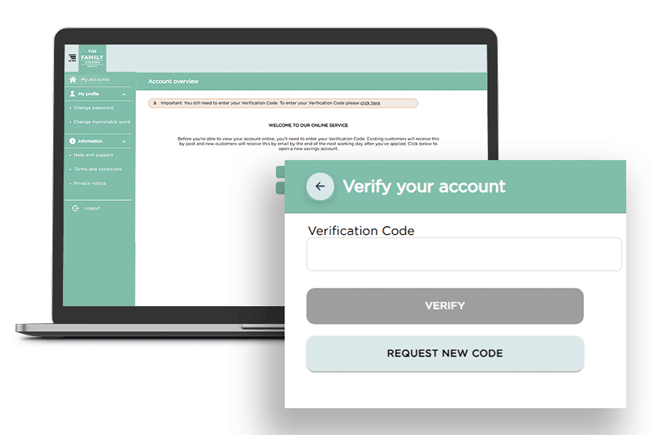 Enter your verification code on this screen to verify your account