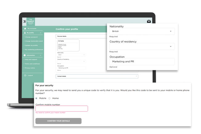 Confirm your country of residence and contact number on this screen