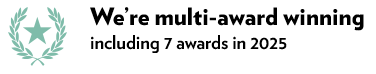 Award image multi award winning including 7 awards in 2025